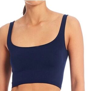 Free People Scoop Neck Crop Tank/Navy
